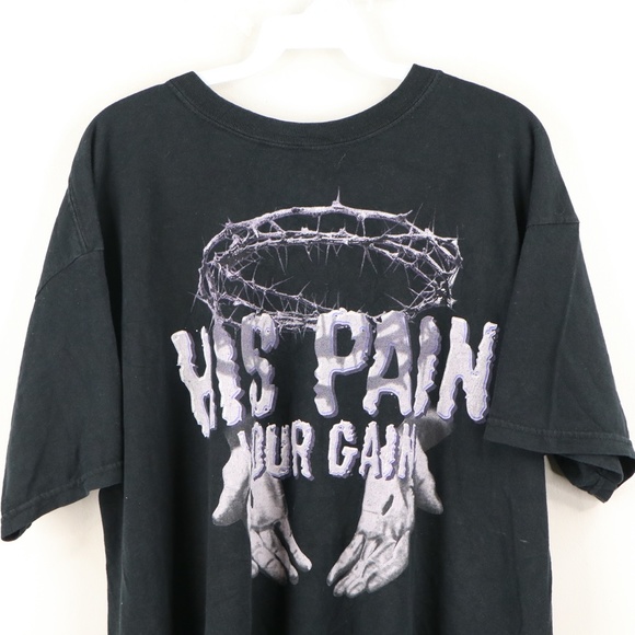 Vintage Streetwear His Pain Your Gain Jesus Shirt